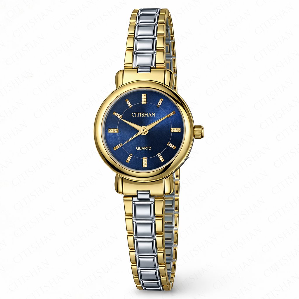 CITISHAN Two-Tone Ladies Quartz Watch – Blue Dial