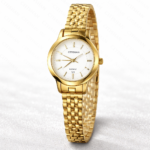 CITISHAN Gold-Tone Ladies Quartz Watch – White Dial