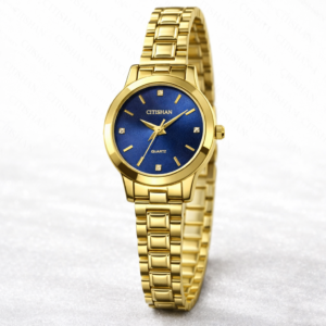 CITISHAN Gold-Tone Ladies Quartz Watch – Blue Dial