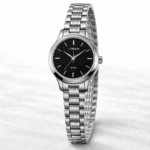 CITISHAN Stainless Steel Ladies Quartz Watch – Black Dial