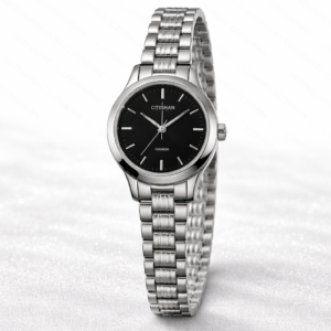CITISHAN Stainless Steel Ladies Quartz Watch – Black Dial